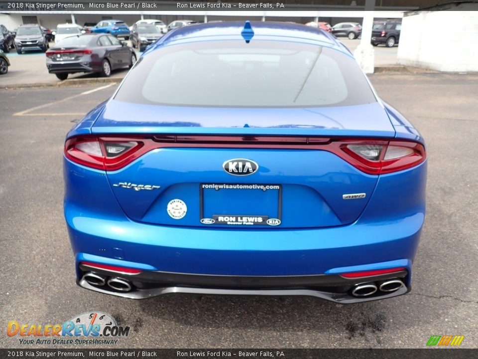 2018 Kia Stinger Premium Micro Blue Pearl / Black Photo #8