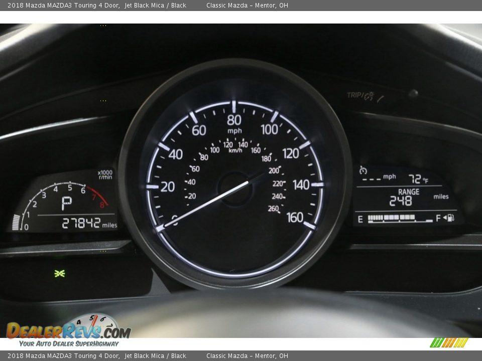 2018 Mazda MAZDA3 Touring 4 Door Jet Black Mica / Black Photo #8