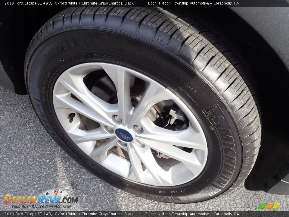 2019 Ford Escape SE 4WD Oxford White / Chromite Gray/Charcoal Black Photo #10