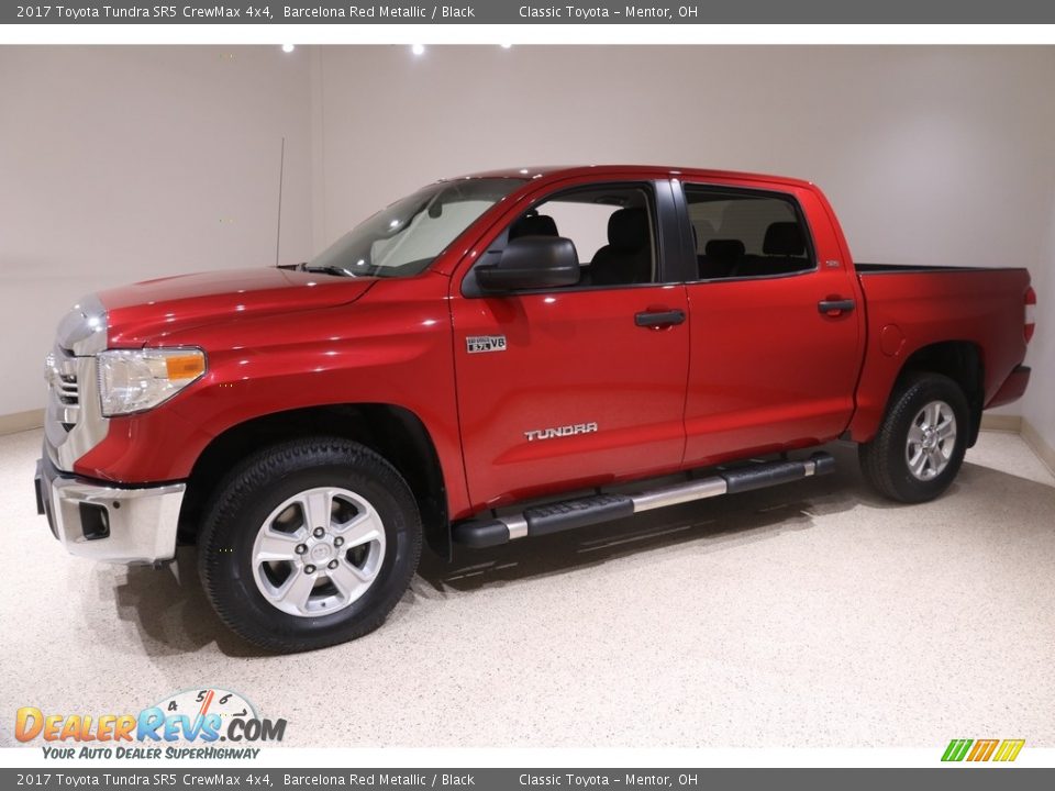 2017 Toyota Tundra SR5 CrewMax 4x4 Barcelona Red Metallic / Black Photo #3