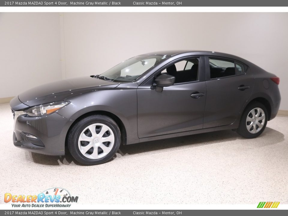2017 Mazda MAZDA3 Sport 4 Door Machine Gray Metallic / Black Photo #3