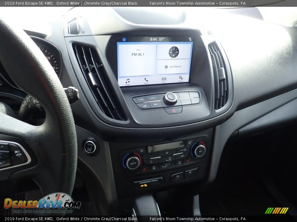 2019 Ford Escape SE 4WD Oxford White / Chromite Gray/Charcoal Black Photo #22