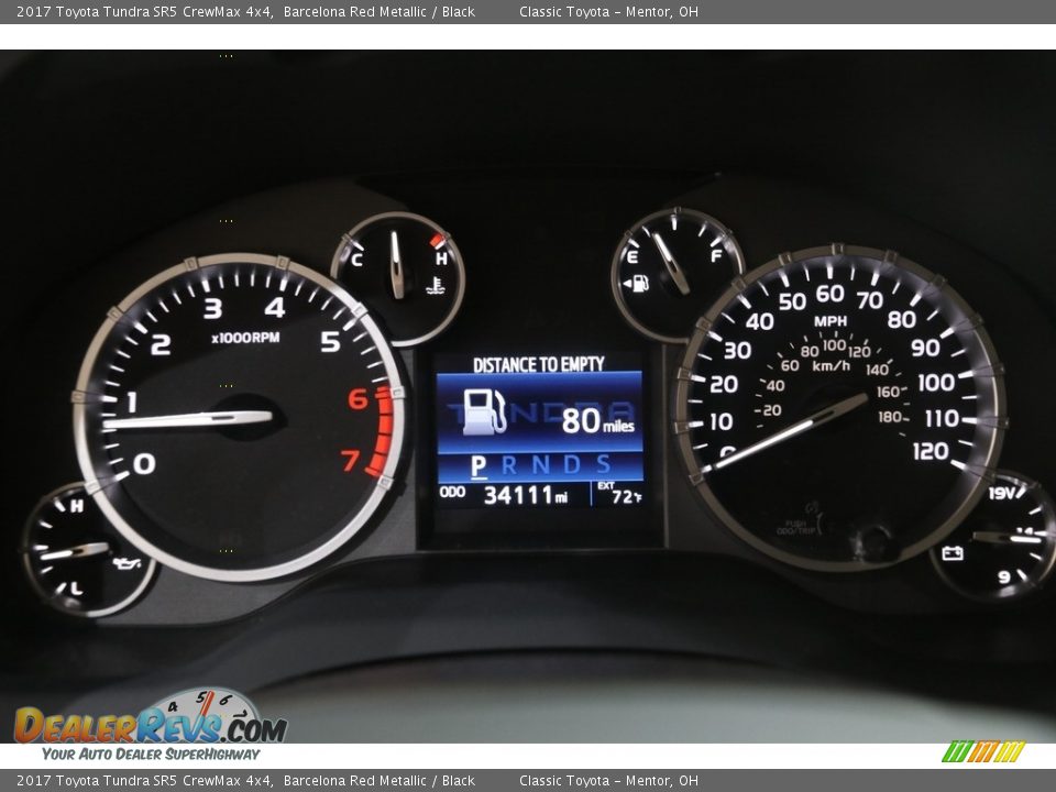 2017 Toyota Tundra SR5 CrewMax 4x4 Barcelona Red Metallic / Black Photo #8