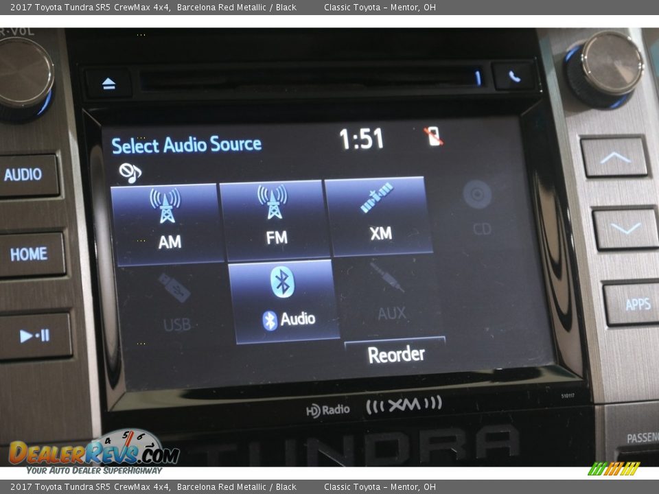 2017 Toyota Tundra SR5 CrewMax 4x4 Barcelona Red Metallic / Black Photo #10