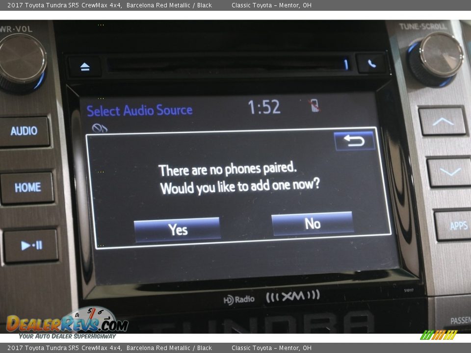 2017 Toyota Tundra SR5 CrewMax 4x4 Barcelona Red Metallic / Black Photo #11