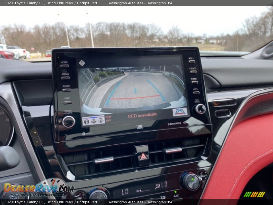 2021 Toyota Camry XSE Wind Chill Pearl / Cockpit Red Photo #9