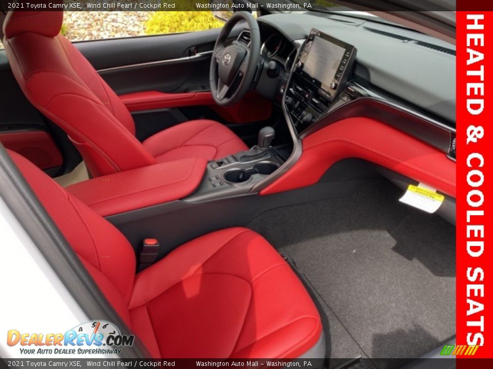 2021 Toyota Camry XSE Wind Chill Pearl / Cockpit Red Photo #11