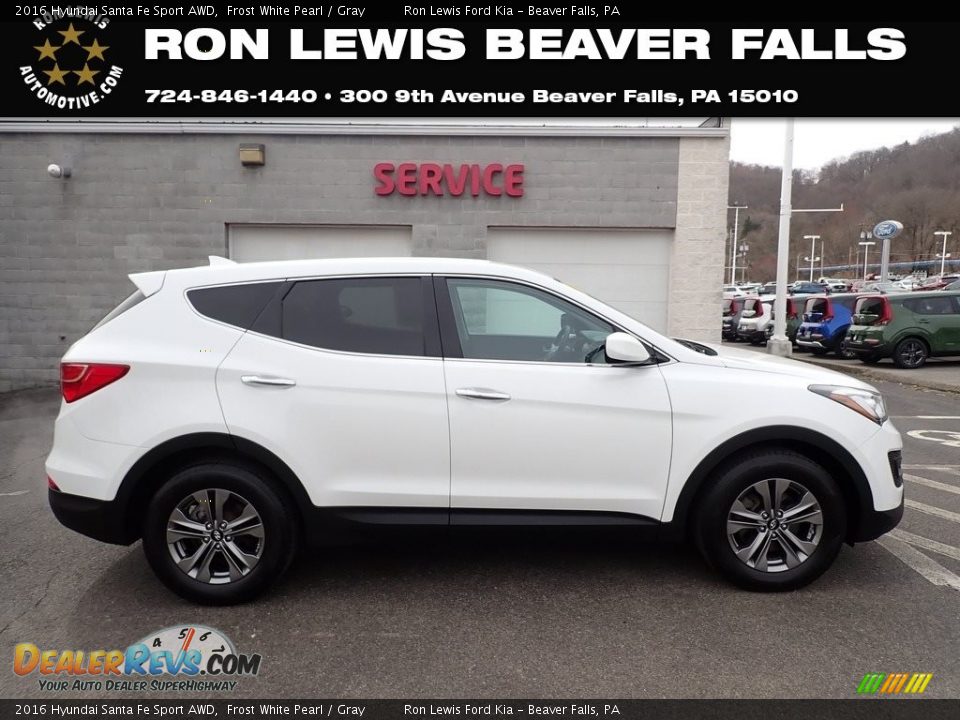 2016 Hyundai Santa Fe Sport AWD Frost White Pearl / Gray Photo #1