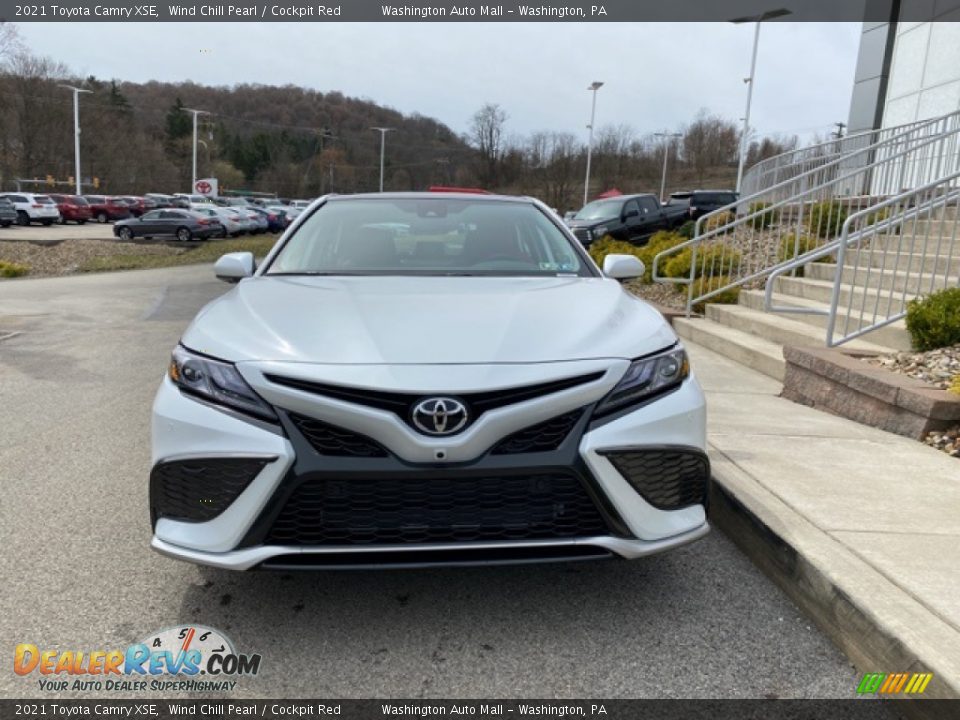 2021 Toyota Camry XSE Wind Chill Pearl / Cockpit Red Photo #12