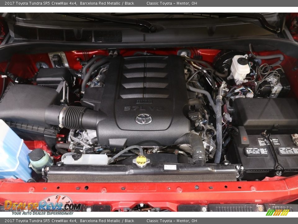 2017 Toyota Tundra SR5 CrewMax 4x4 Barcelona Red Metallic / Black Photo #19