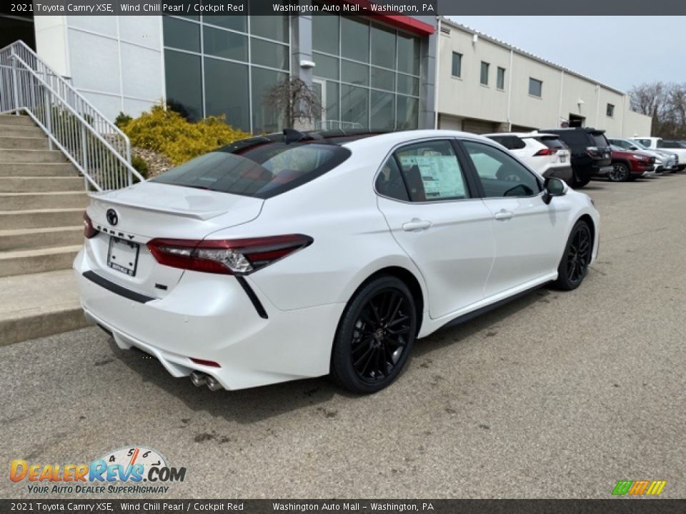 2021 Toyota Camry XSE Wind Chill Pearl / Cockpit Red Photo #14