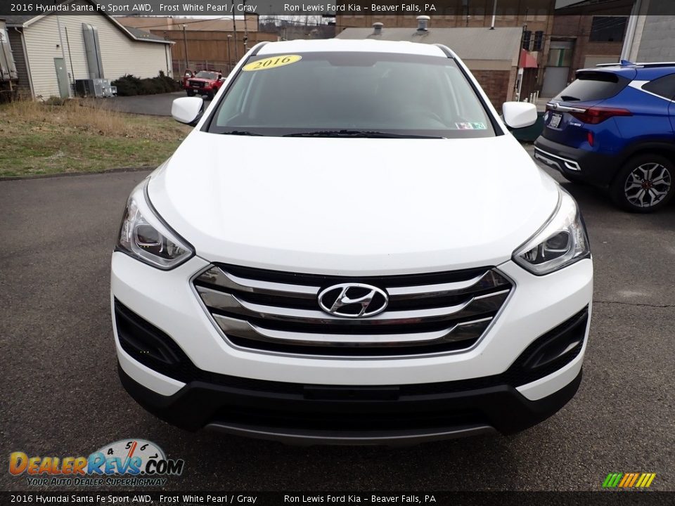 2016 Hyundai Santa Fe Sport AWD Frost White Pearl / Gray Photo #4