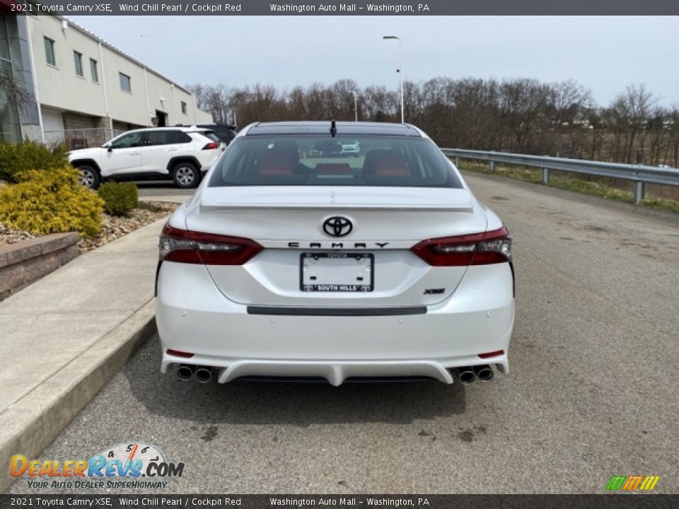 2021 Toyota Camry XSE Wind Chill Pearl / Cockpit Red Photo #15