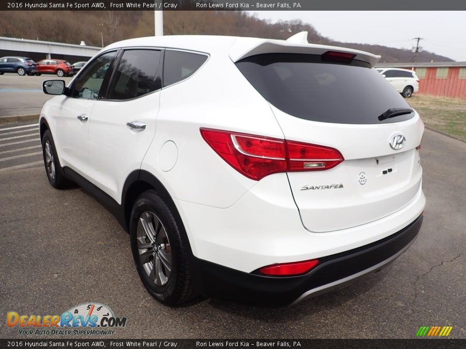 2016 Hyundai Santa Fe Sport AWD Frost White Pearl / Gray Photo #7