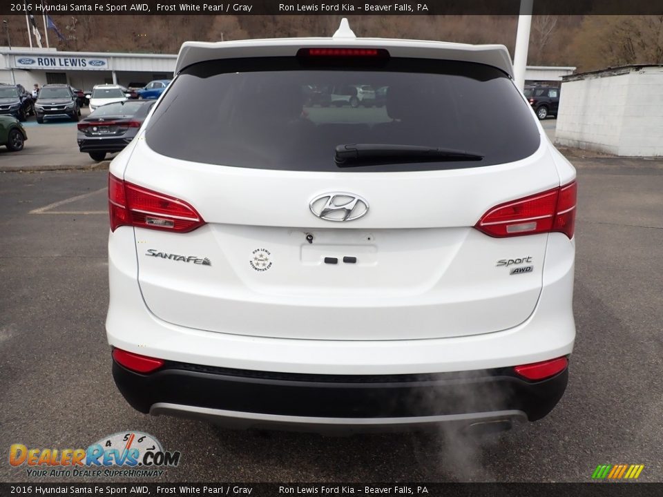2016 Hyundai Santa Fe Sport AWD Frost White Pearl / Gray Photo #8