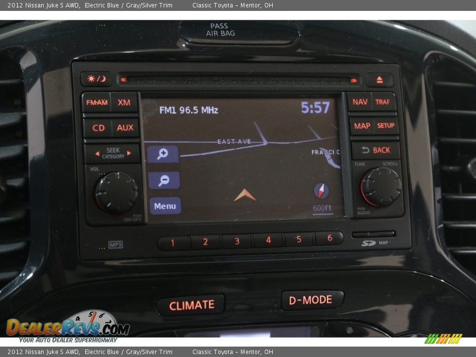 2012 Nissan Juke S AWD Electric Blue / Gray/Silver Trim Photo #11