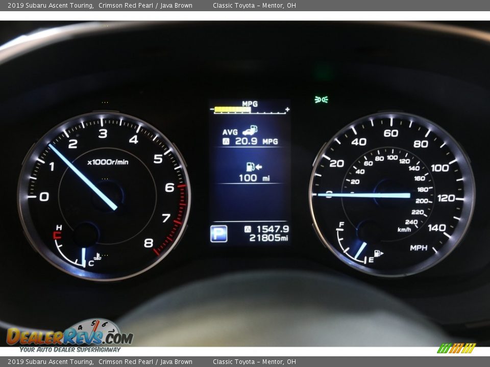 2019 Subaru Ascent Touring Crimson Red Pearl / Java Brown Photo #8