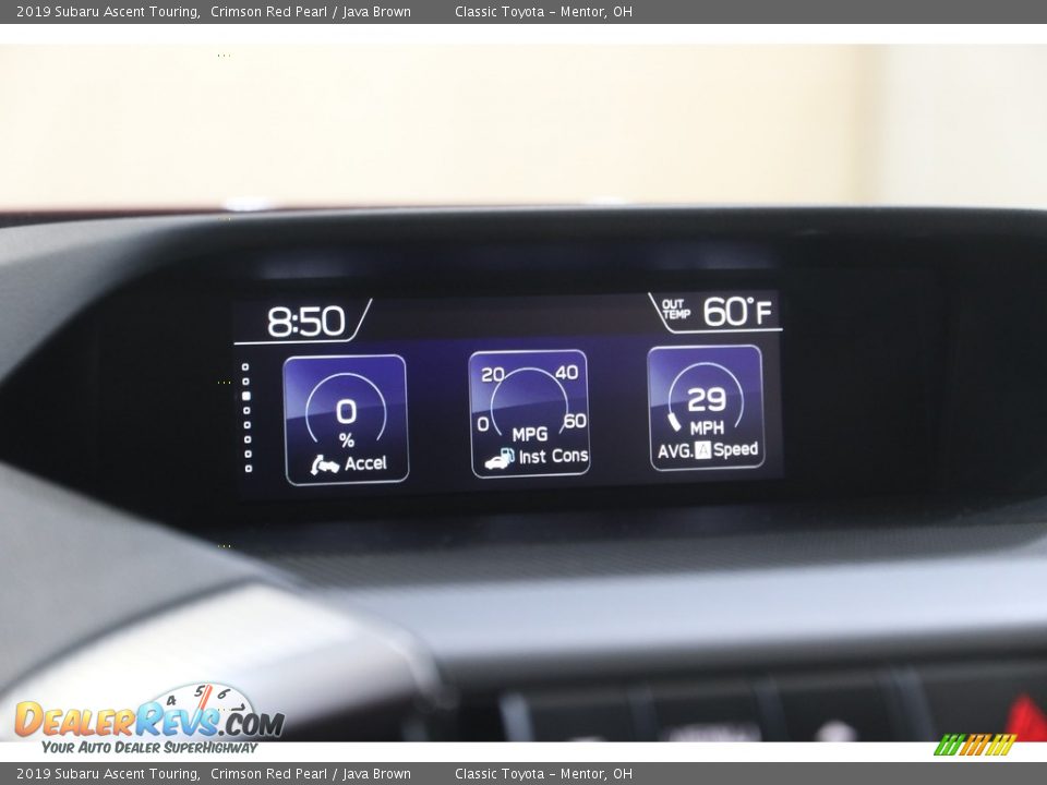 2019 Subaru Ascent Touring Crimson Red Pearl / Java Brown Photo #13