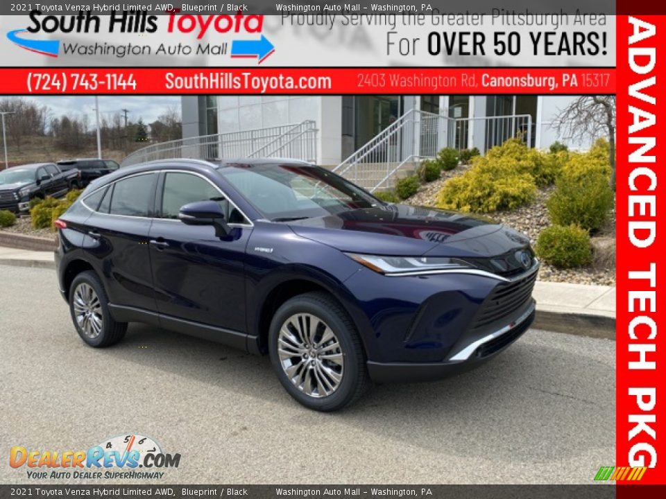 2021 Toyota Venza Hybrid Limited AWD Blueprint / Black Photo #1