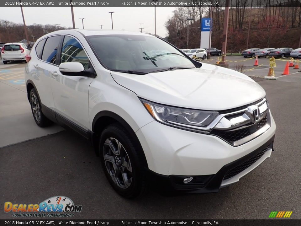 2018 Honda CR-V EX AWD White Diamond Pearl / Ivory Photo #7