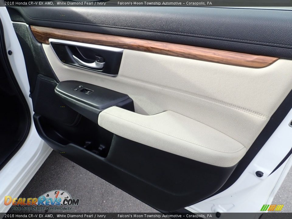 2018 Honda CR-V EX AWD White Diamond Pearl / Ivory Photo #13