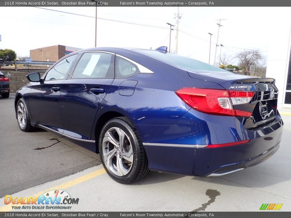 2018 Honda Accord EX Sedan Obsidian Blue Pearl / Gray Photo #2