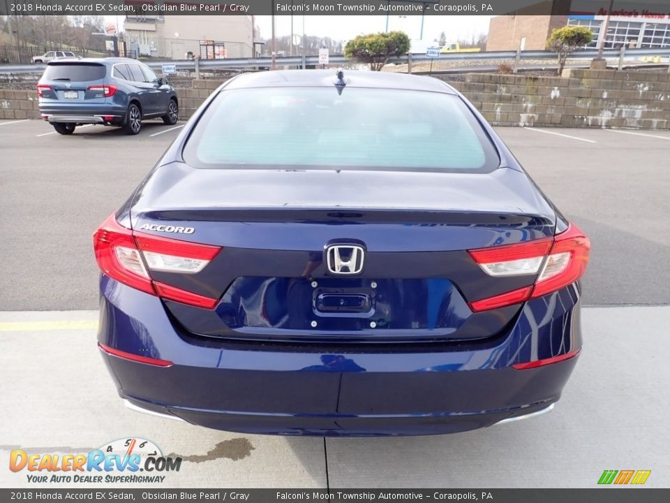 2018 Honda Accord EX Sedan Obsidian Blue Pearl / Gray Photo #3