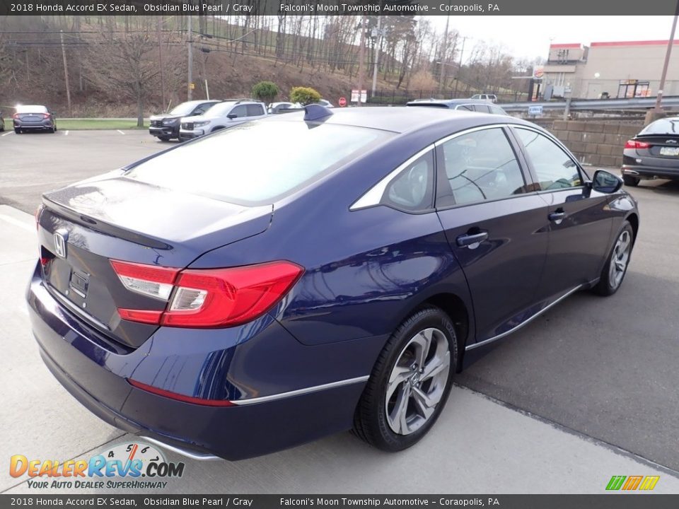 2018 Honda Accord EX Sedan Obsidian Blue Pearl / Gray Photo #5