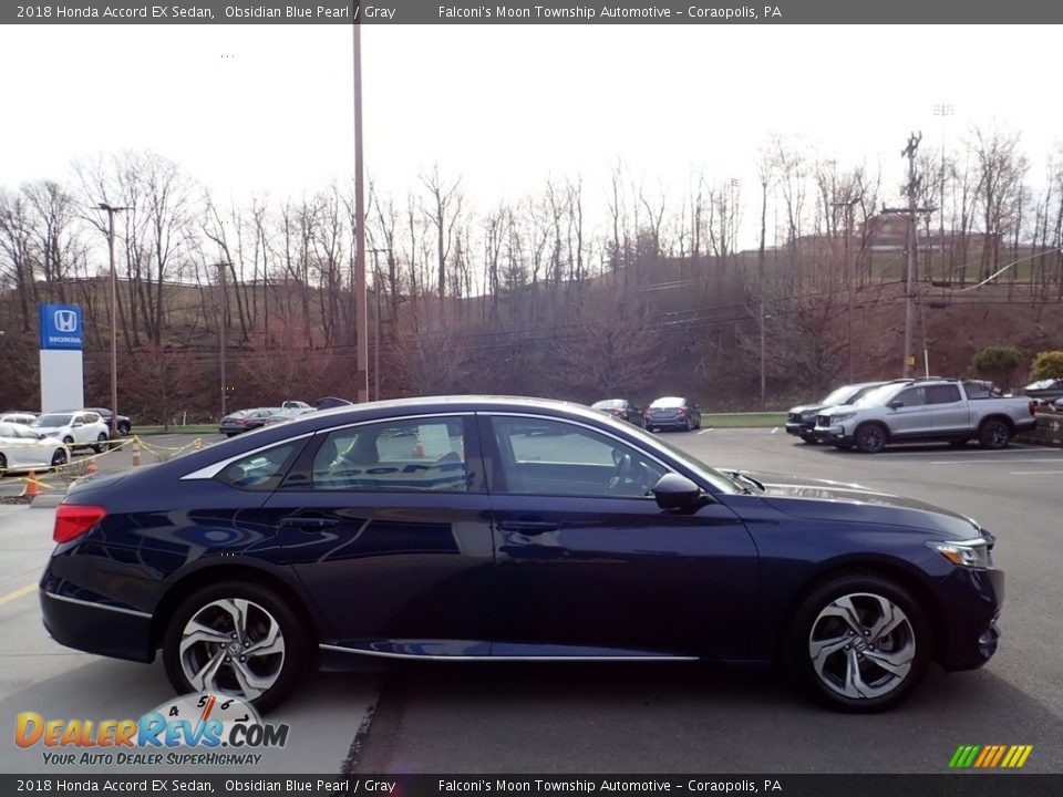 2018 Honda Accord EX Sedan Obsidian Blue Pearl / Gray Photo #6