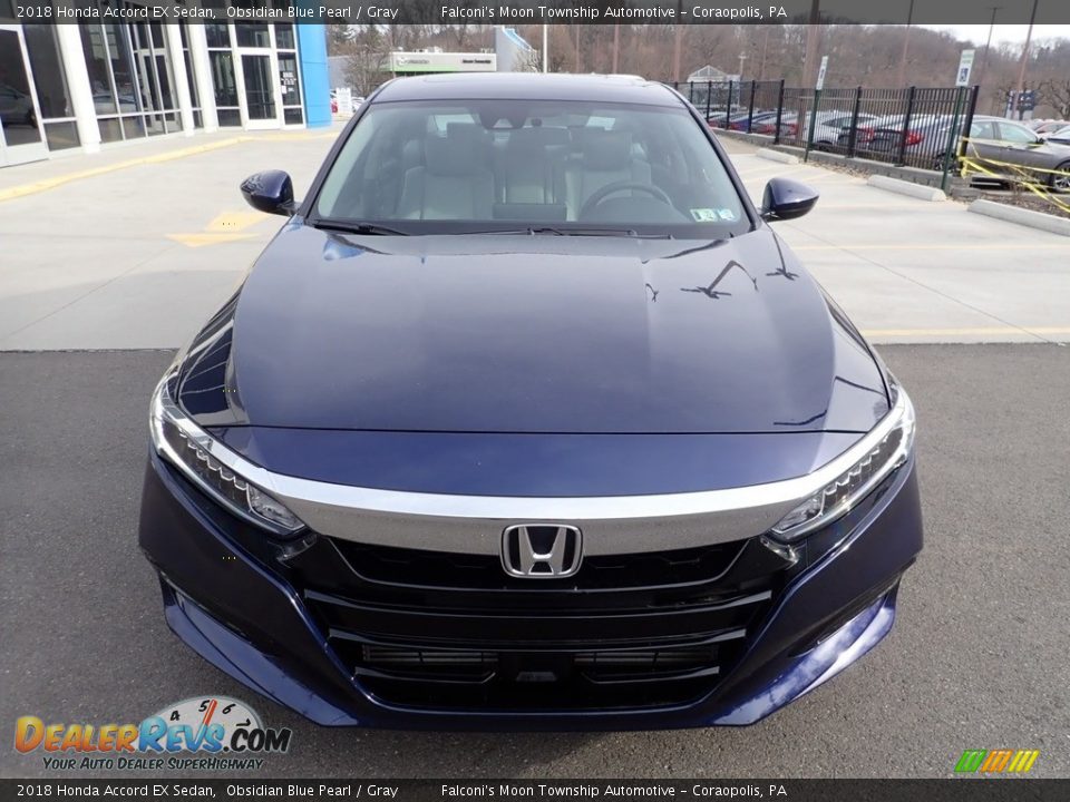 2018 Honda Accord EX Sedan Obsidian Blue Pearl / Gray Photo #8
