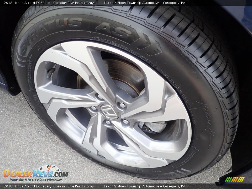 2018 Honda Accord EX Sedan Obsidian Blue Pearl / Gray Photo #10