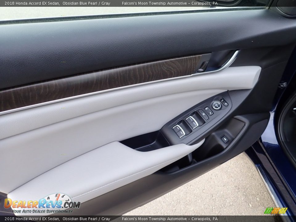 2018 Honda Accord EX Sedan Obsidian Blue Pearl / Gray Photo #19