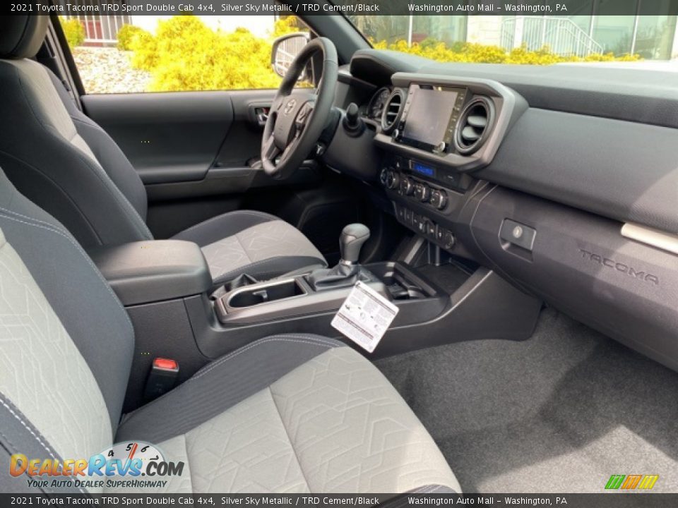 2021 Toyota Tacoma TRD Sport Double Cab 4x4 Silver Sky Metallic / TRD Cement/Black Photo #10