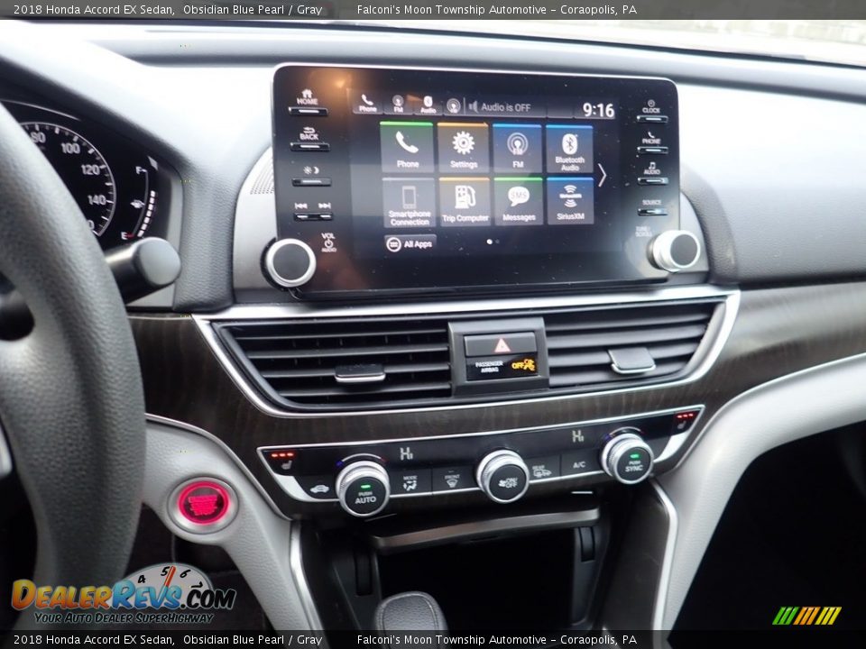 2018 Honda Accord EX Sedan Obsidian Blue Pearl / Gray Photo #22
