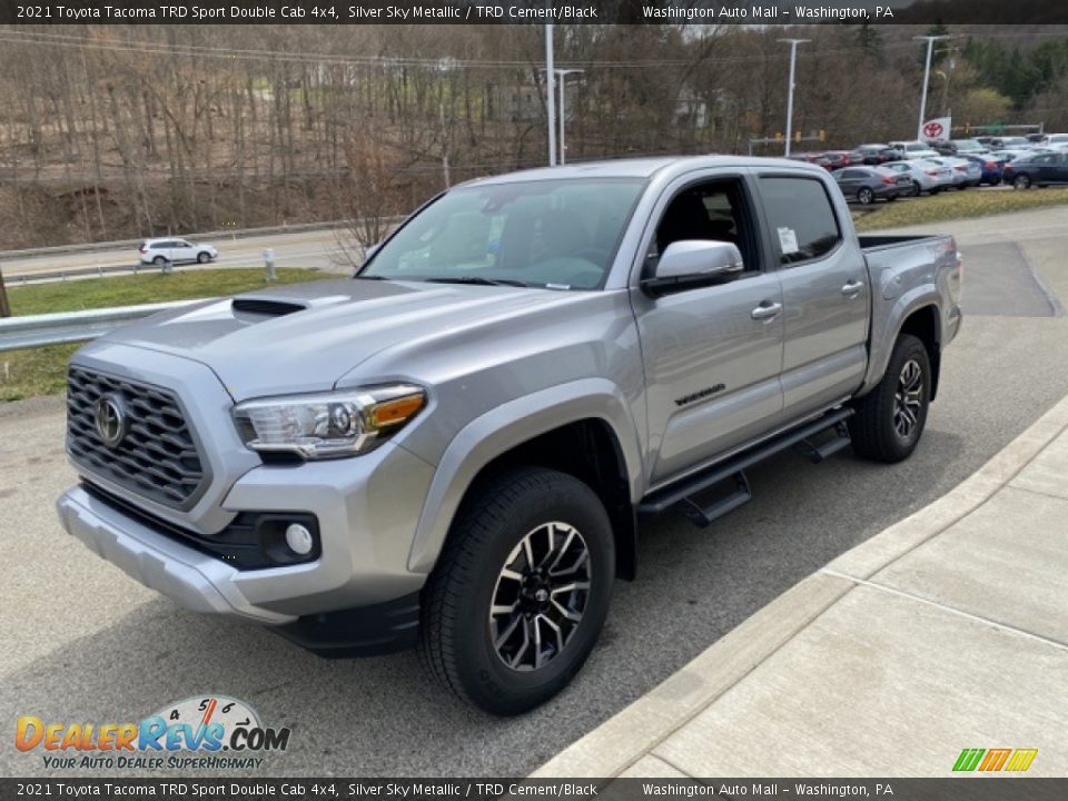 2021 Toyota Tacoma TRD Sport Double Cab 4x4 Silver Sky Metallic / TRD Cement/Black Photo #12