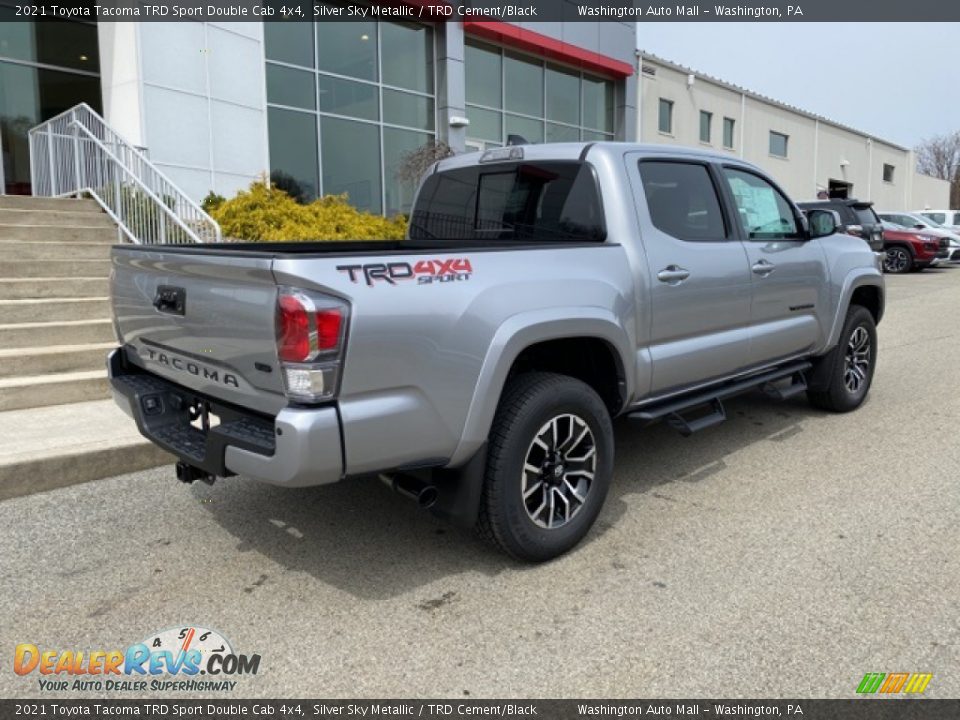 2021 Toyota Tacoma TRD Sport Double Cab 4x4 Silver Sky Metallic / TRD Cement/Black Photo #13