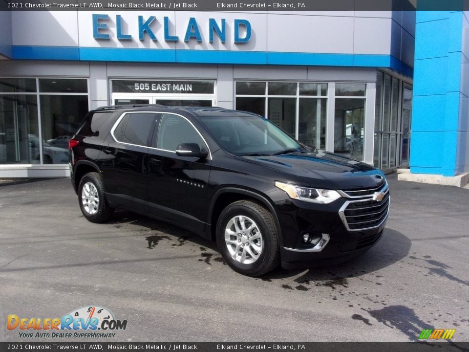 2021 Chevrolet Traverse LT AWD Mosaic Black Metallic / Jet Black Photo #1