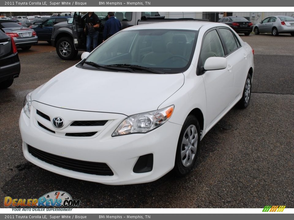 2011 Toyota Corolla LE Super White / Bisque Photo #1