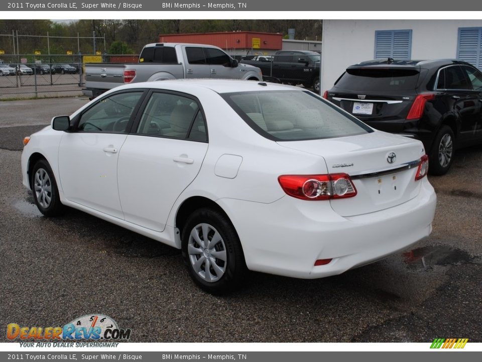 2011 Toyota Corolla LE Super White / Bisque Photo #3