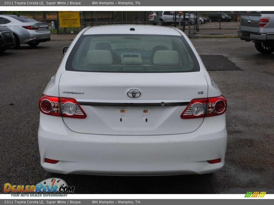 2011 Toyota Corolla LE Super White / Bisque Photo #4