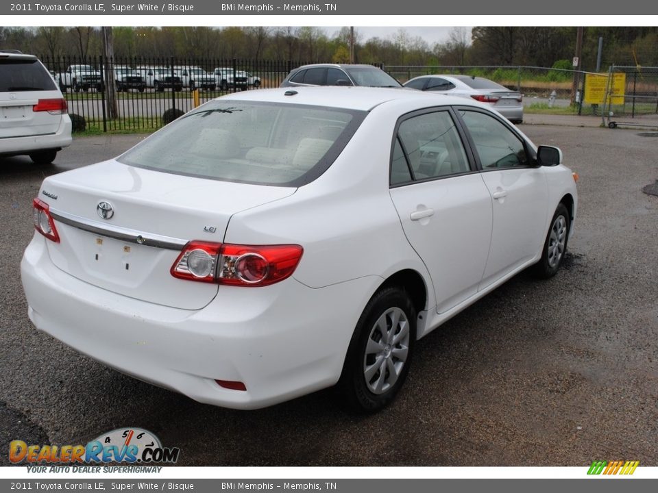 2011 Toyota Corolla LE Super White / Bisque Photo #5