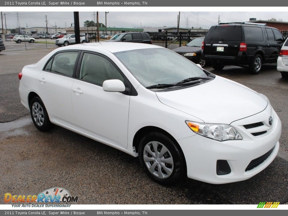 2011 Toyota Corolla LE Super White / Bisque Photo #7