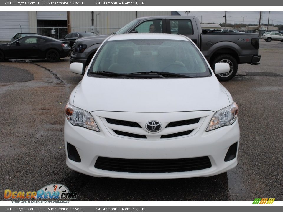 2011 Toyota Corolla LE Super White / Bisque Photo #8