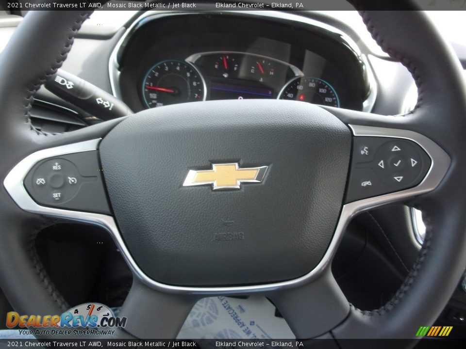 2021 Chevrolet Traverse LT AWD Mosaic Black Metallic / Jet Black Photo #21