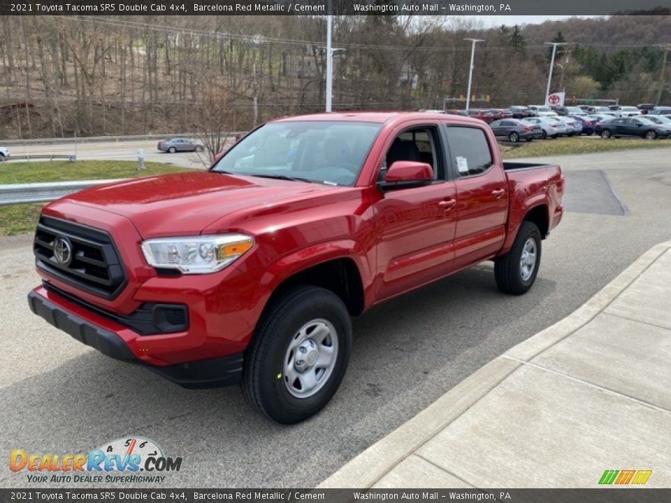 2021 Toyota Tacoma SR5 Double Cab 4x4 Barcelona Red Metallic / Cement Photo #12