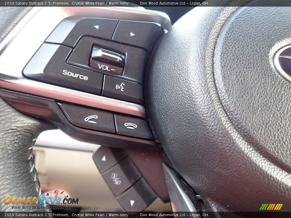 2019 Subaru Outback 2.5i Premium Crystal White Pearl / Warm Ivory Photo #25