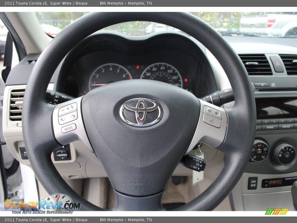 2011 Toyota Corolla LE Super White / Bisque Photo #13