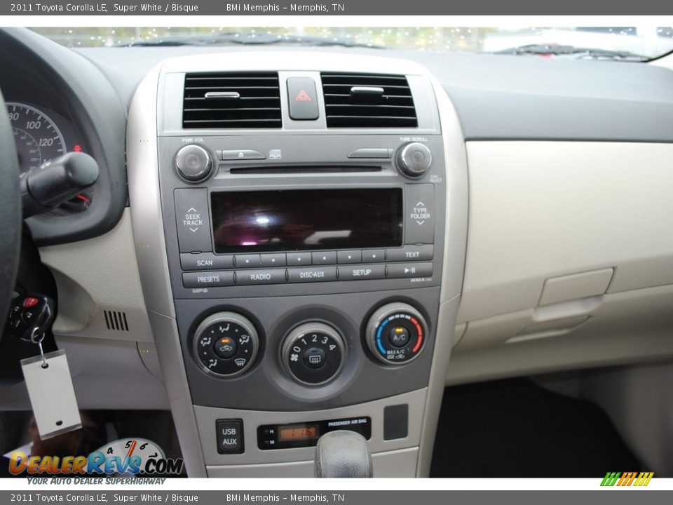 2011 Toyota Corolla LE Super White / Bisque Photo #16