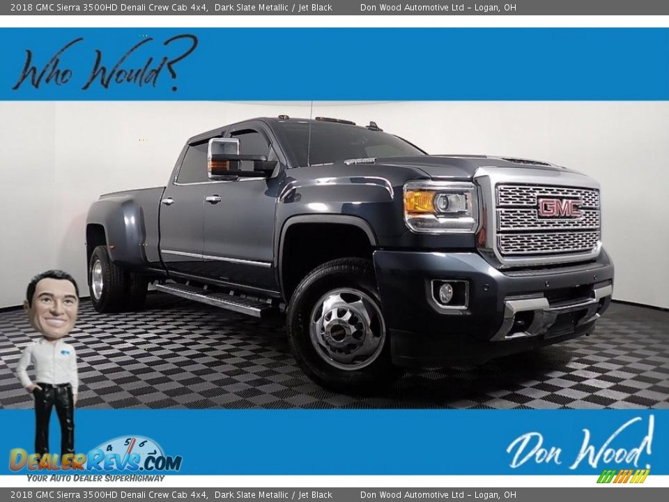 2018 GMC Sierra 3500HD Denali Crew Cab 4x4 Dark Slate Metallic / Jet Black Photo #1