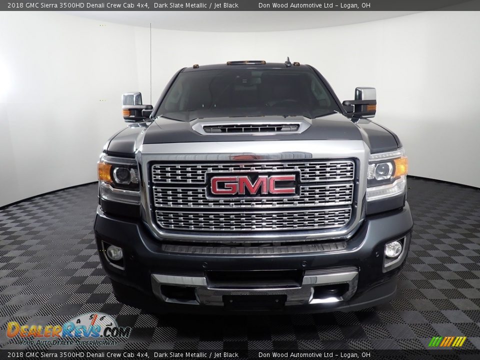2018 GMC Sierra 3500HD Denali Crew Cab 4x4 Dark Slate Metallic / Jet Black Photo #8
